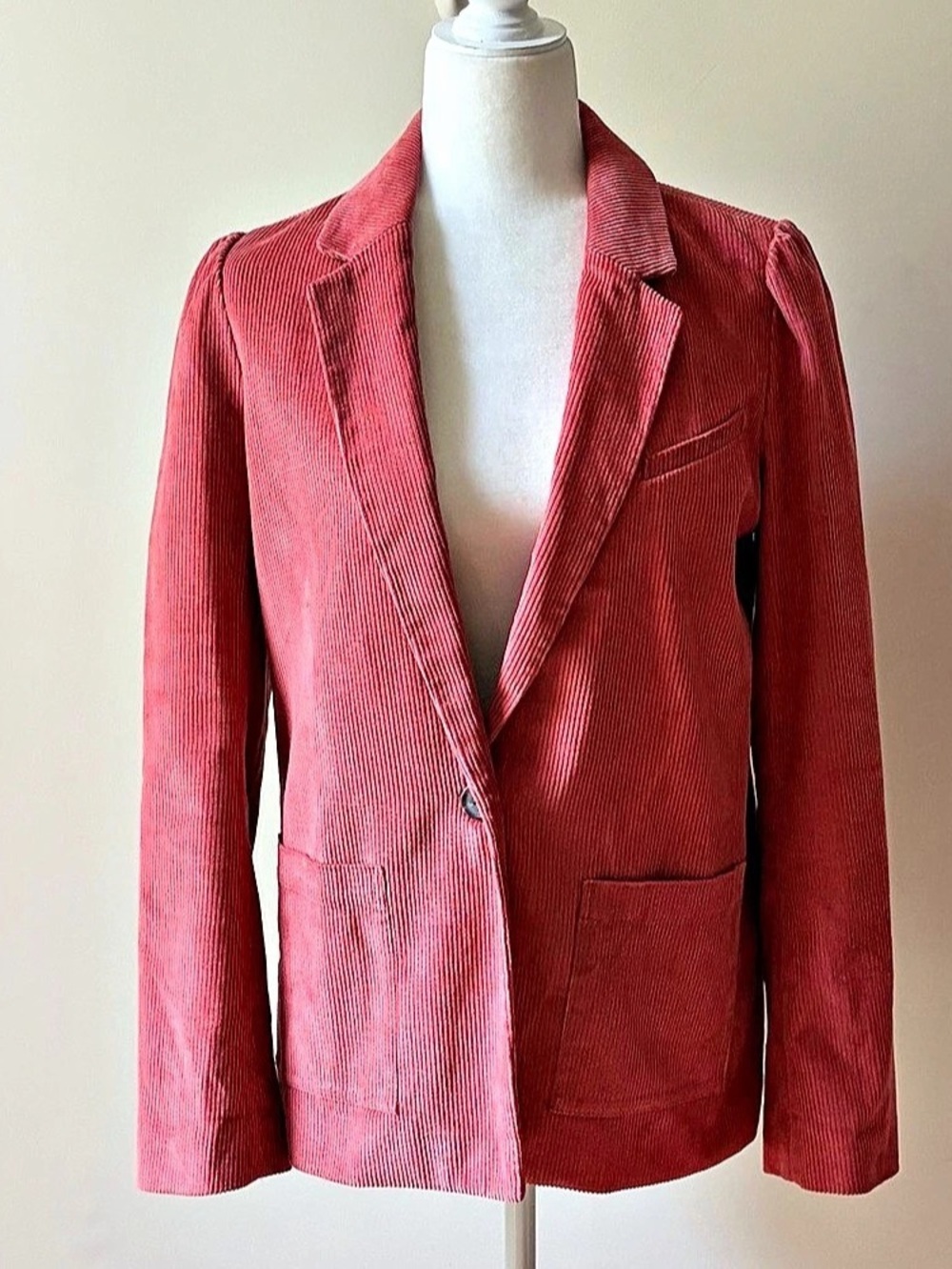 Hinge Corduroy Blazer in Pink Size Medium Like New